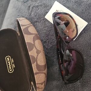 Coach Tortoise Shell Sunglasses Y2k W/ Case